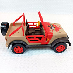 Mattel Jurassic World Park Jeep Wrangler Safari Vehicle Toy No. 27 Red & Tan