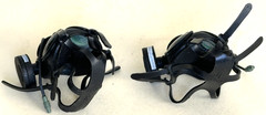 Two 1/6 scale BBI Elite Force SAS Clark 34222 SF10 Respirator Gas Mask