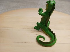 Vintage Rainforest Cafe Iggy Iguana Action Figure 2000 Poseable Green 3” Tall