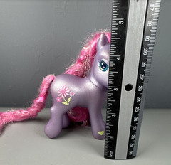 Vintage 2002 G3 My Little Pony Petal Blossom Purple Shimmer Pink Extra Long Hair