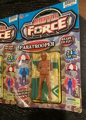 Battle Force Paratrooper 24 In Chutes (2) One Green And Red (faded)