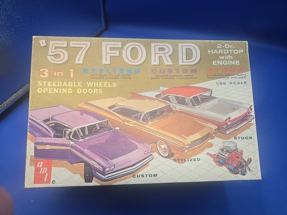 57 Ford 1957 T-157 1965 3 in 1 Model Kit AMT VINTAGE MIB Unbuilt