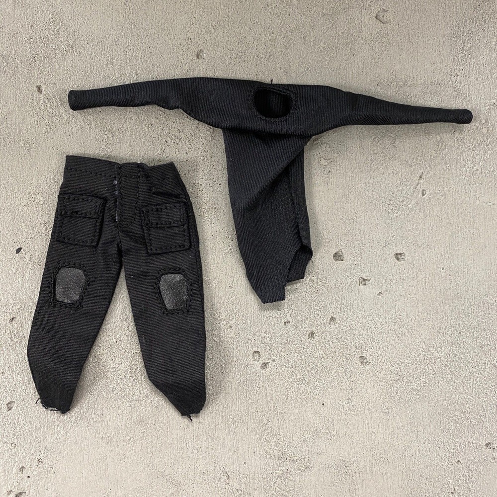 PB-PN-SET: 1/12 Black compression shirt & tactical pants for 6″ muscular body