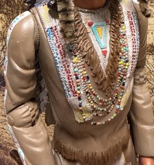 Custom painted, one of a kind. Vintage Marx BOTW Chief Cherokee some accessories