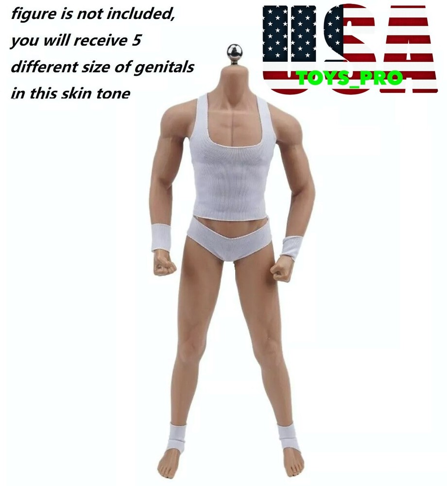 5 x 1/6 scale Light Suntan Skin GG Body Part For 12″ Male Figure Body PHICEN