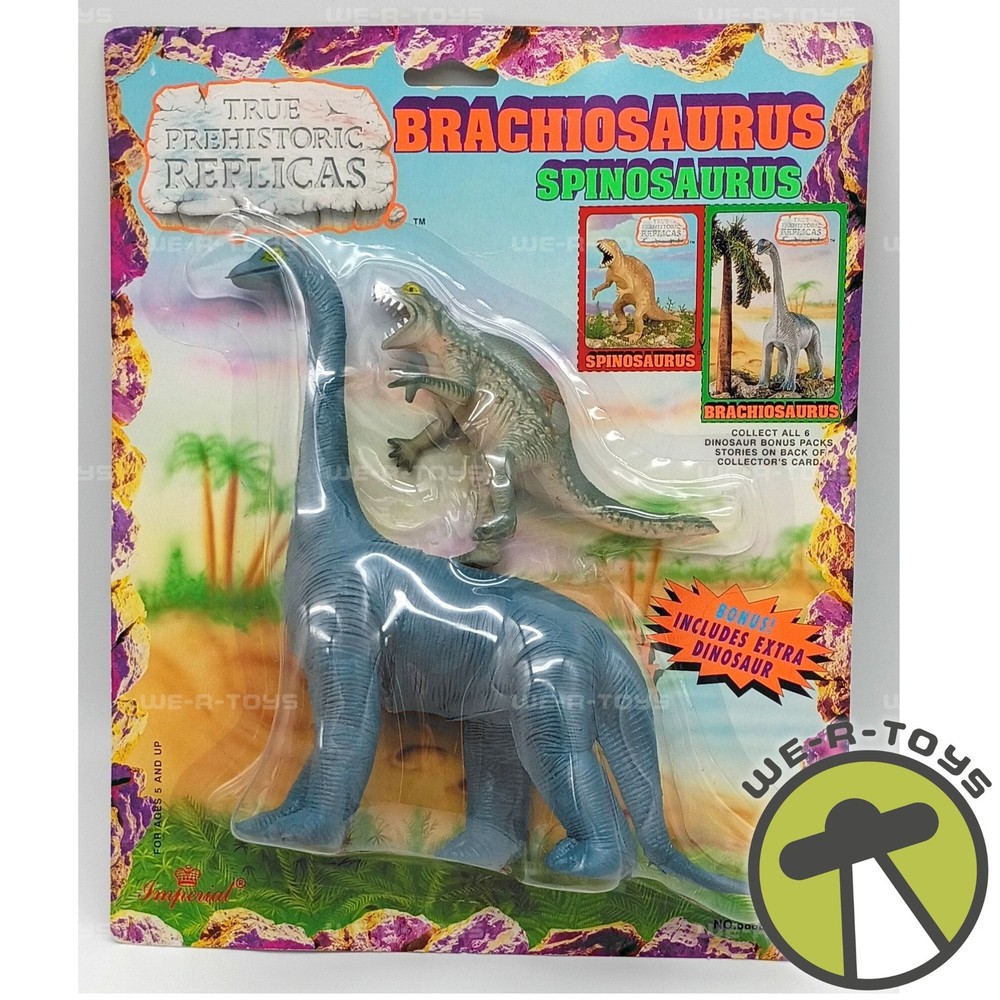 True Prehistoric Replicas Brachiosaurus & Spinosaurus Dinosaur Set Imperial 1992
