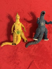 Godzilla And Imperial Dragon 9” Off Brand Action Figures. Vintage 1980’s Rare