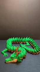 Articulating Shenron Dragon Toy 3D Printed