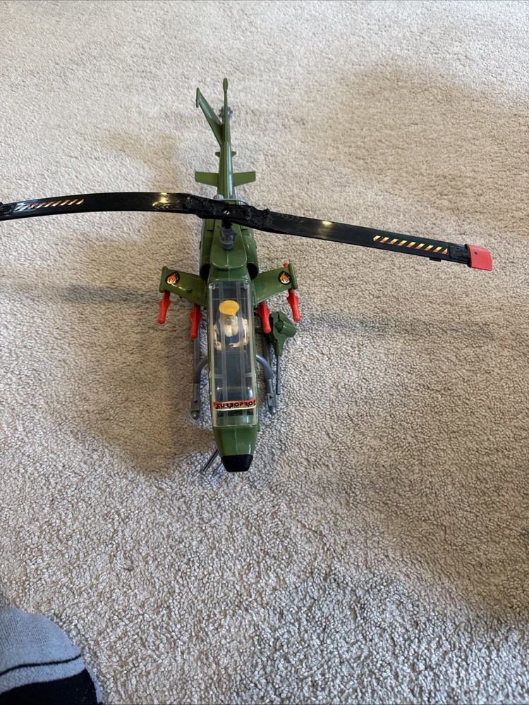 Vintage 1993 GI JOE Street Fighter Heli-Fighter (Dragonfly) Helicopter w/ Guile