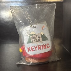 Vintage South Park Cartman Keychain Heavy Hard Plastic Sunburst Keyring New