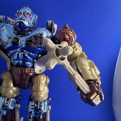 97 Transformers Beast Wars Transmetals Optimus Primal Figure Vintage Hasbro Mace