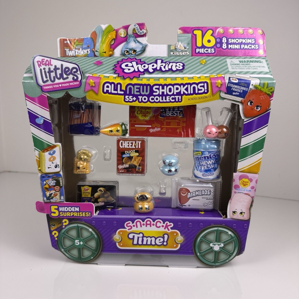 Shopkins Real Little Snack Time Cart 16 Mini Pieces Real Brands Special Edition