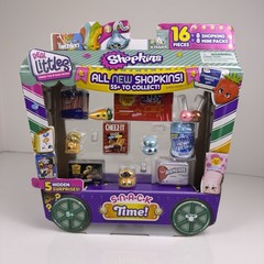 Shopkins Real Little Snack Time Cart 16 Mini Pieces Real Brands Special Edition