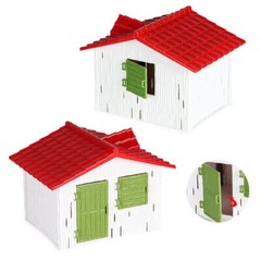 1/18 Scale Diy Small Wooden House Scene Props For Figure Model Kid Emulation Toy