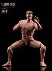US 1:12 Flexible Muscular Male Strong Joint Body Head Hand Shape 6″ Figure