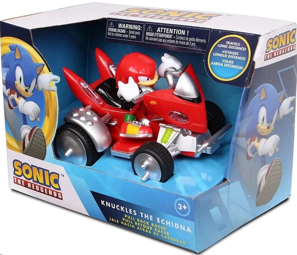 Sonic Sega All-Stars Racing Knuckles The Echidna Pull Back Racer Car 5.25in NEW