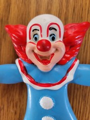 Larry Harmon’s Bozo The Clown 1987 Bendable Rubber 6″ Tall Toy Figure by Jesco –