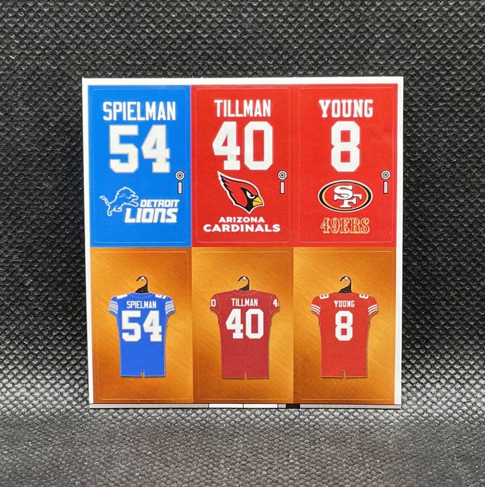 NFL Teenymates Legends Lockers Series 2 Pat Tillman Steve Young Spielman Sticker