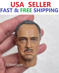 1/6 The Godfather Marlon Brando Head Sculpt with Neck For 12” Action Figure