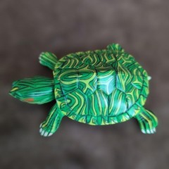 Kaiyodo Turtle Figure Set of 5 Collectible Sea Creatures, Varies in Size