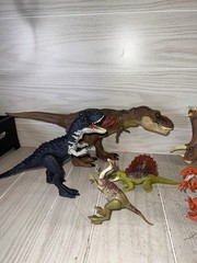 Lot of 8 Jurassic World Dinosaur Figures T Rex Spinosaurus Triceratops
