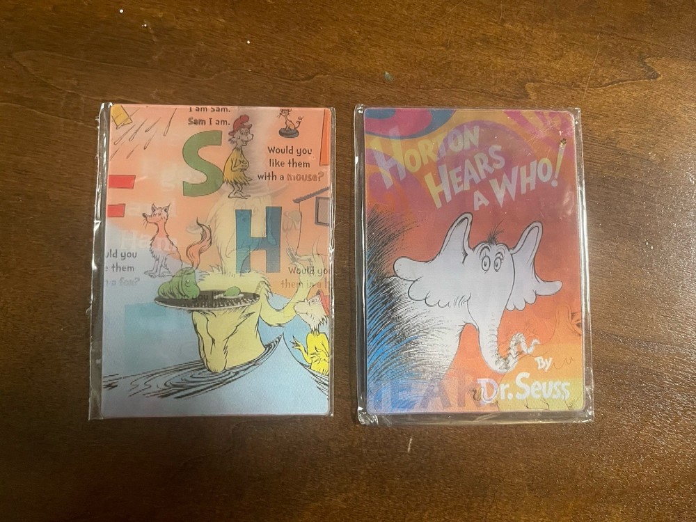 Lot Of 2 Rare Dr Seuss 3D CARD 2013 Geddes Trading Cards- In Packaging!