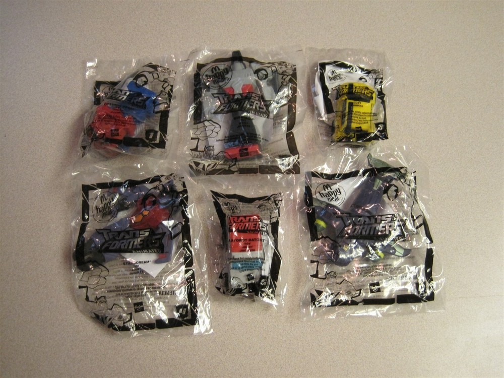 McDonalds 2008 Transformers Animated Happy Meal – Complete Set – Mint in Package