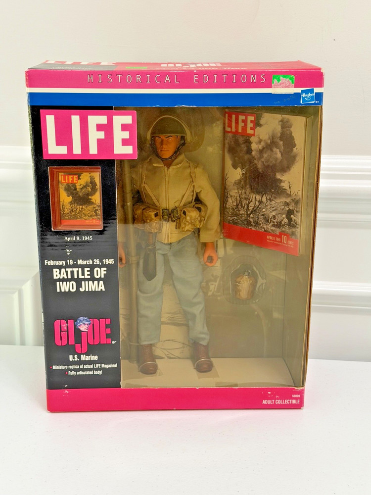NIB GI JOE US MARINE LIFE MAGAZINE 12″ BATTLE OF IWO JIMA 2001 RELEASE
