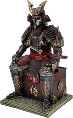 Japanese Samurai Warrior Figurine – Red Gold Decor^-