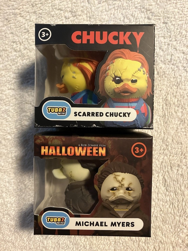 Mini Tubbz Cosplay Duck Horror Lot Scarred Chucky & Halloween Michael Myers