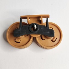 1985 Vintage Gi Joe Mauler MBT Tank Bogie Wheel x2 w Assembly Screw Vehicle Part