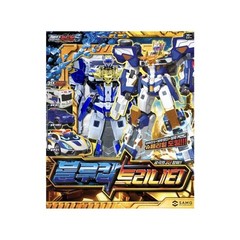 Metal Cardbot S BLUECOP TRINITY Transform Police Car Figure Toy 2024 New Blue