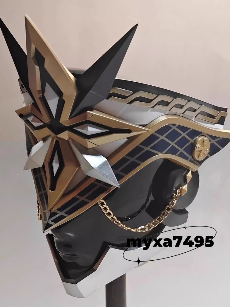 II Capitano Prop Full Face Mask Thrain The Captain Genshin Impact Cosplay Helmet