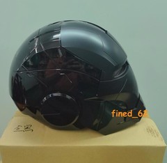1:1 Matte Black Iron Man MK5 Helmet Electronic Open/Close Voice Control Cosplay