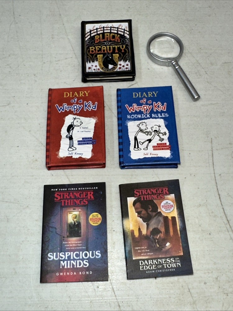 Zuru Mini Brands Books Lot X5 Black Beauty Stranger Things Diary Of A Wimpy Kid