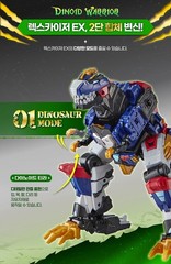 Miniforce Dinoid Warrior REX KAISER EX Version Small size Transformer Dino Robot