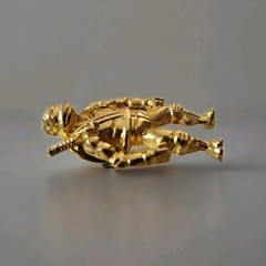 Vintage 24k Gold Guilded Teenage Mutant Ninja Turtle Leonardo Collectable