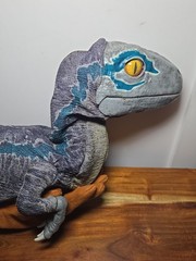 Jurassic World Realfx Baby Blue Animatronic Dinosaur Hand Puppet Tested Works!