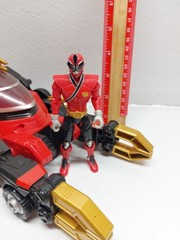 Power Rangers Bandai Samurai Red Transporter Vehicle Morphs Ranger K1