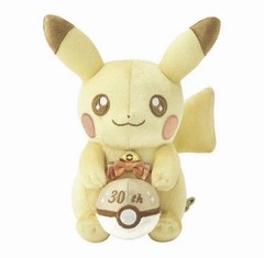 PIKACHU PLUSH + KEYCHAIN SET | 30TH ANNIVERSARY | POKEMON CENTER EXCLUSIVE