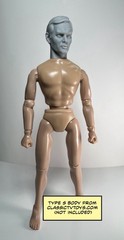 Stately Men Custom Action Figure Heads 1:9 or 1:6 Mego