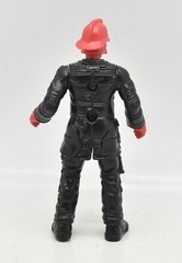 Fire Squad Fireman W/ Red Helmet Yellow Stripes Loose 4″ Action Figure Chap Mei