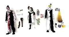 Terrifier 2 Art The Clown and Pale Girl Set of 3 Figures Trick Or Treat Studios