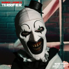 Mezco Designer Series Terrifier Art The Clown 18″ Roto Jumbo Plush Doll Horror
