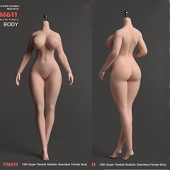 YM611 1/6 Female Big Bust Suntan/Pale Plump Seamless Doll Body 12″ Action Figure
