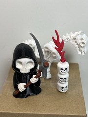 Halloween Grim Reaper & Skeleton Horse Set 3D Printed by Hypnotic Toys New
