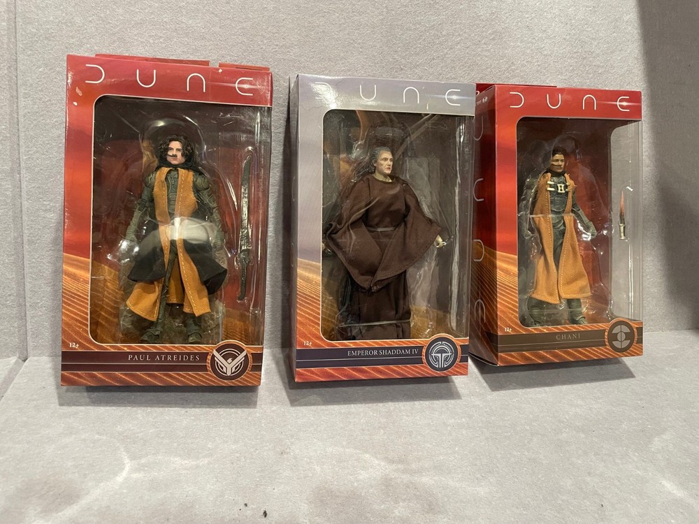 LOT 3 NEW SEALED MCFARLANE TOYS DUNE ACTION FIGURE PAUL ATREIDES CHANI SHADDAM