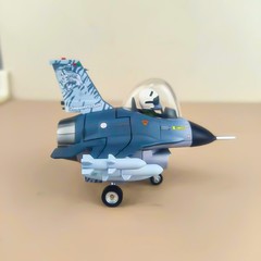 NG Fortune Leopard Q-version Model F-16AM Fighter Jet Aircraft Model