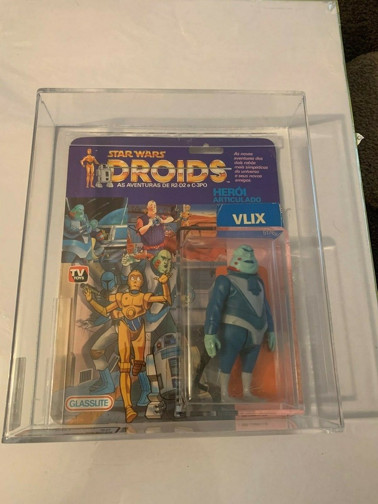 Vintage Star Wars Droids TV Series Glasslite Vlix AFA 60 80/50/80 MOC