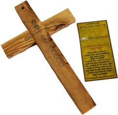 Olive Wood Cross (8″H)